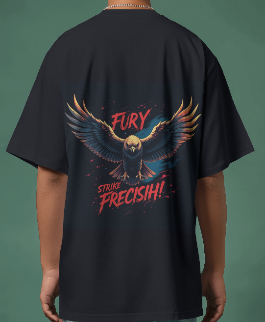 Fury Striks: Red Eagle Oversized T-Shirt