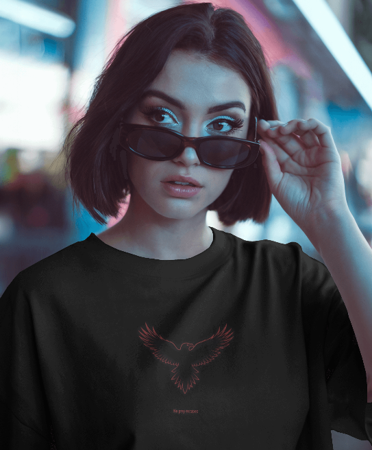 Fury Striks: Red Eagle Oversized T-Shirt