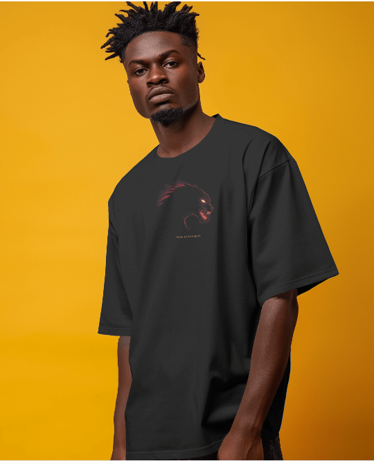 FEARLESS SURVIVOR: Shadow Panther Oversized Tee